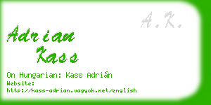adrian kass business card